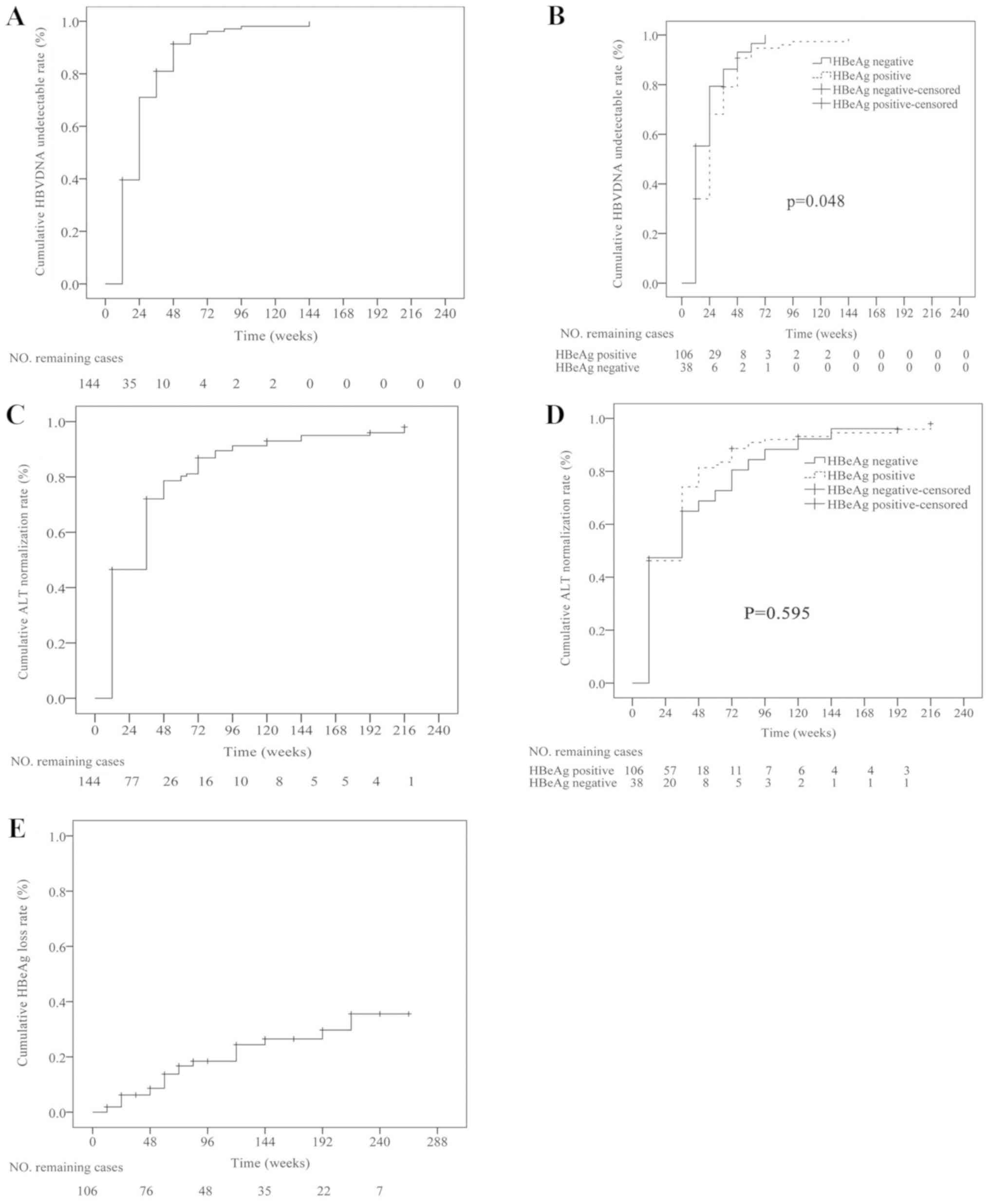 Efficacy Of Long Term Treatment With Tenofovir In Chinese Nucleos