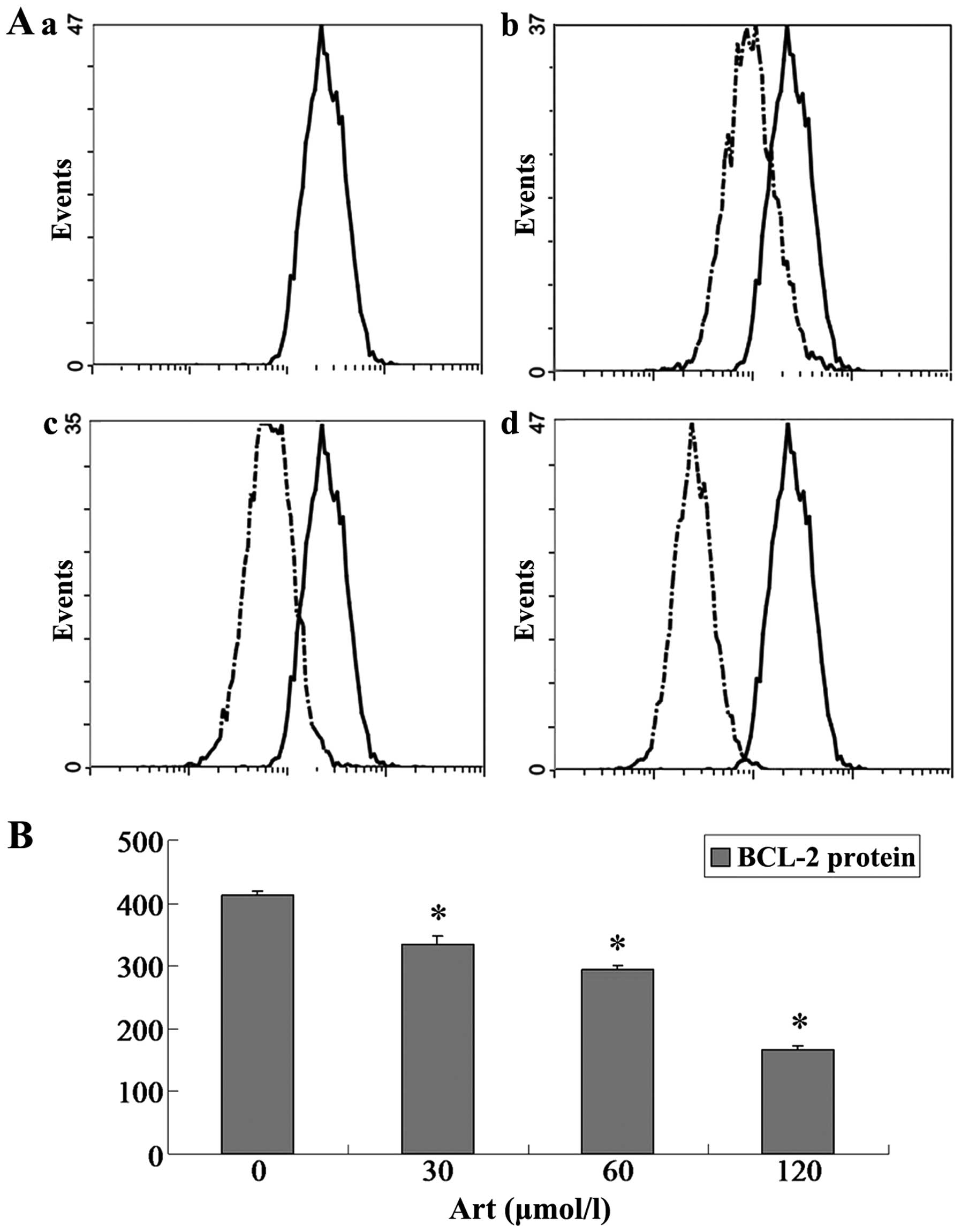 Artesunate induces apoptosis and inhibits growth of Eca109 